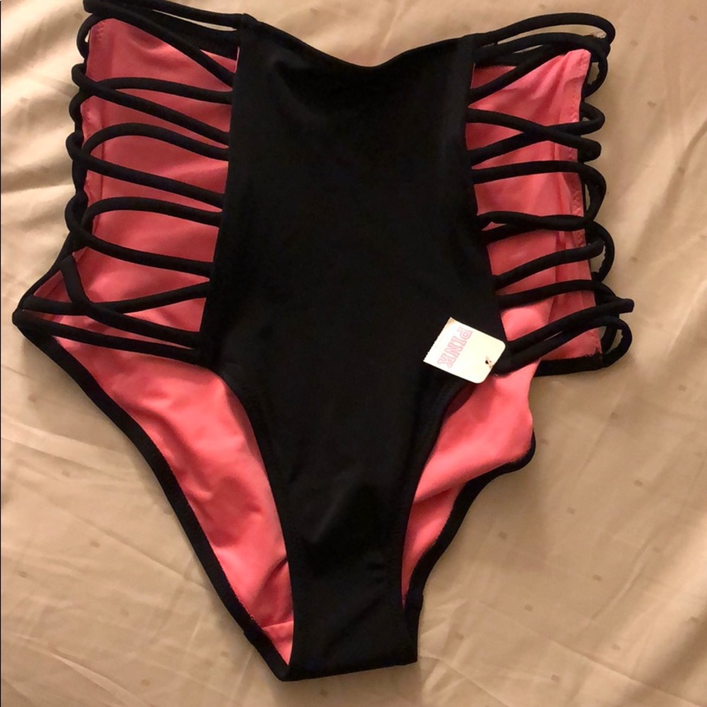 PINK High Waisted Bikini Bottom